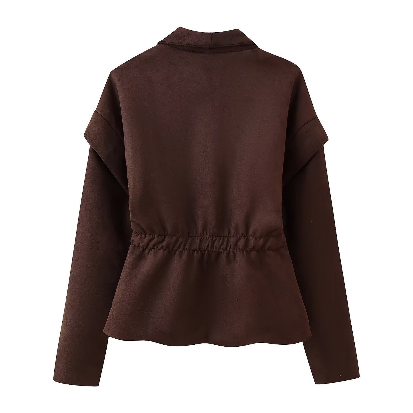 Ein-Knopf Kurzjacke mit asymmetrischem Schnitt und Schulterdetail