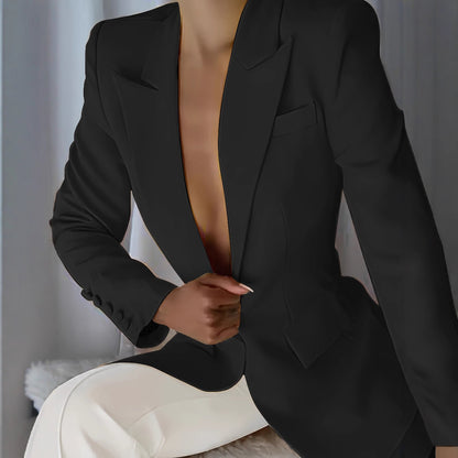 Slim-fit Blazer mit Reverskragen und Taschenklappen