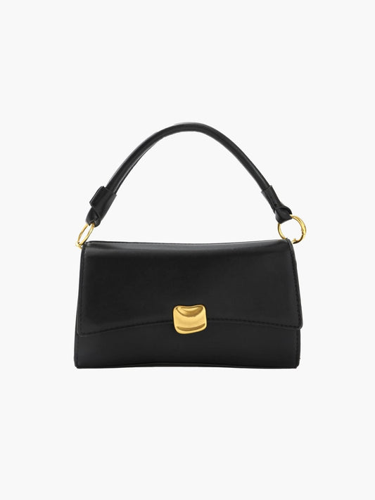 Kompakte Handtasche mit Metallverschluss